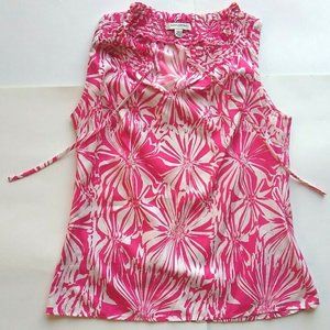 Banana Republic Women's Pink White Floral Print To